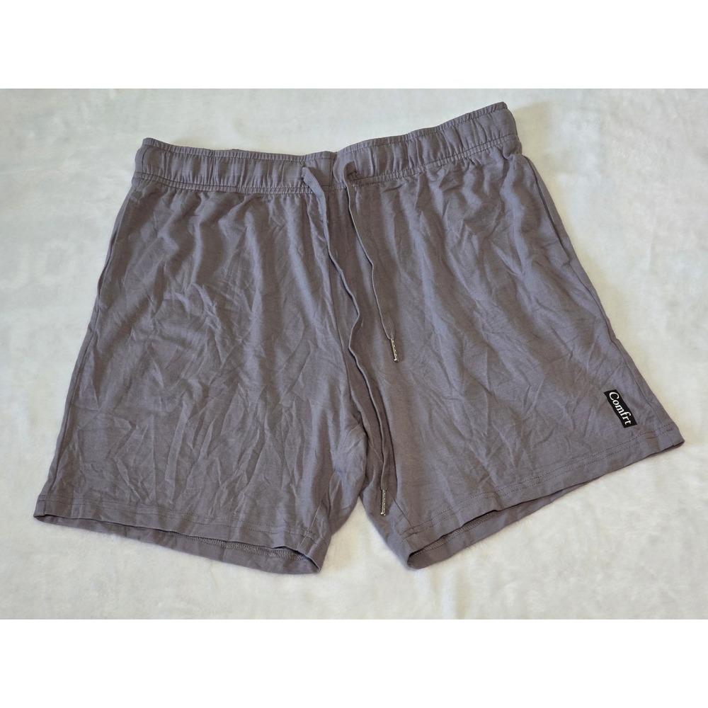 Comfrt Unisex Adults Size Medium Relaxed Fit Comfort Cloud Lounge Shorts Steel